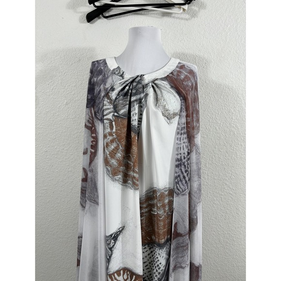 Ala von Auersperg Dress Womens XXL Shellscape Kai Sleeveless Cape Made USA - Picture 2 of 10